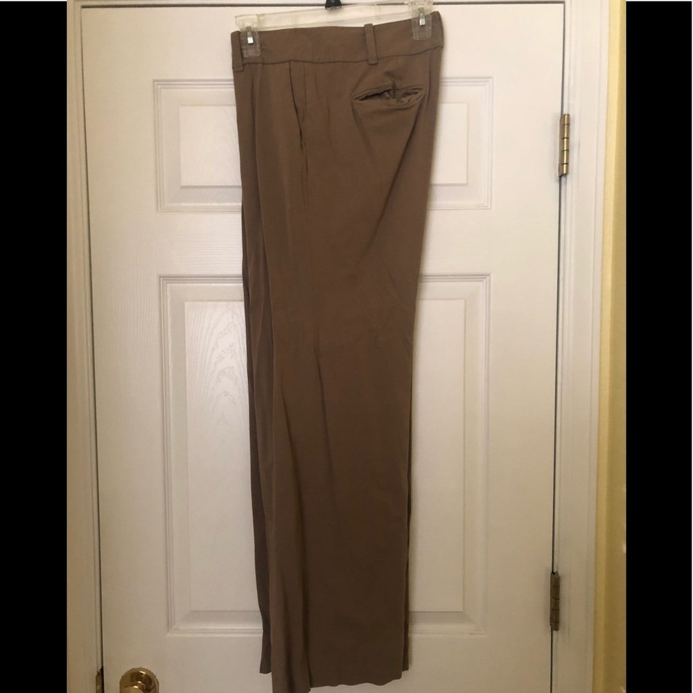 Khaki wide leg trouser